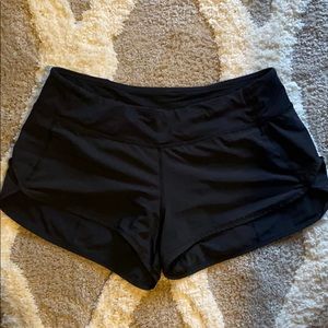Lululemon black run speed shorts